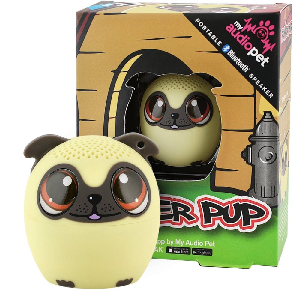 My Audio Pet Power Pup (Pug) Mini Bluetooth 5.0 Speaker